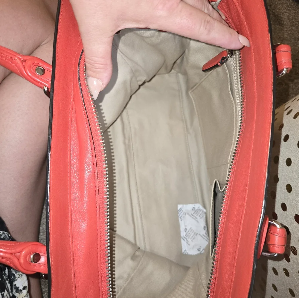 ❣️ Coach Legacy Haley Red and Animal Print Satchel With Tassel - Picture 5 of 9